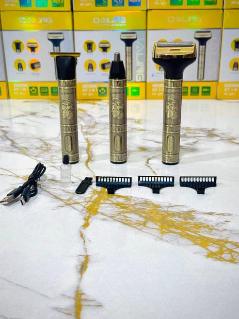 Trim, Shape & Style with the Daling 3-in-1 Rechargeable Grooming Kit