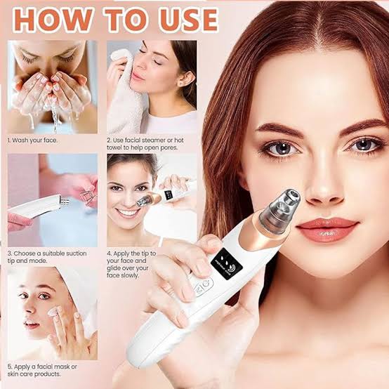 5-in-1 Blackhead Remover Machine – Derma Suction for Pores, Pimples & Skin Care